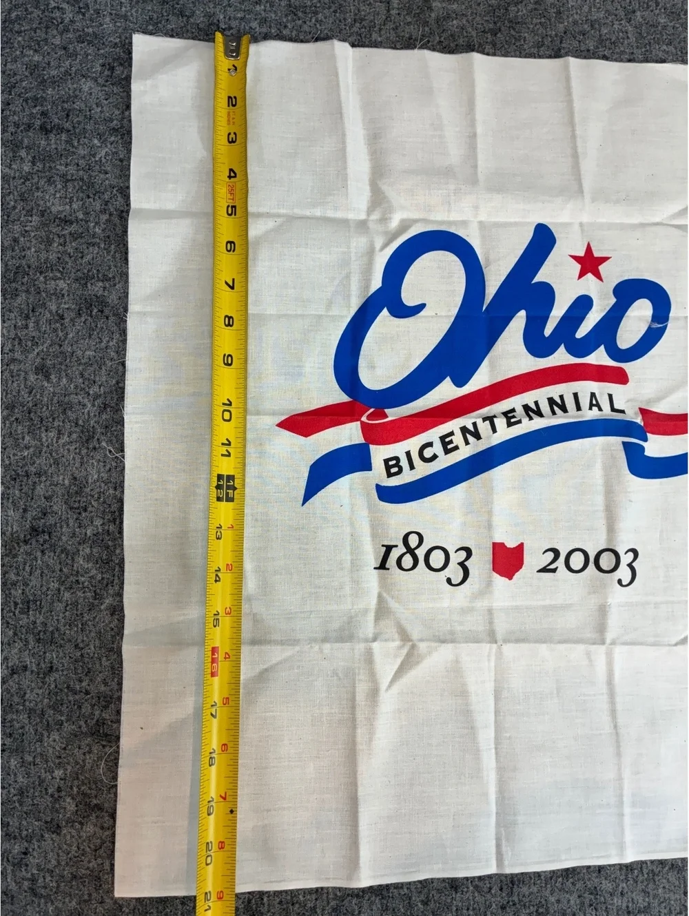 Ohio Bicentennial Cotton Tea Towel 1803-2003